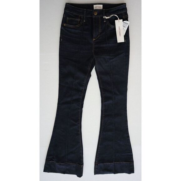 Driftwood P41500A Women's Sz 24 Dark Blue Farrah High Rise Flare Jeans Pants - Picture 1 of 6